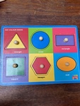 Wooden shape puzzle - see colour inside