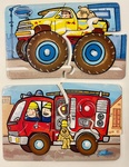 2 First Puzzles - Monster Truck and Fire Truck