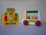 Bus, Car and Camera Toys