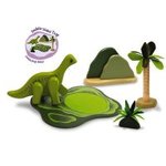 Wooden Dinosaur Mountain Set