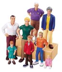 Block Play People - White Family