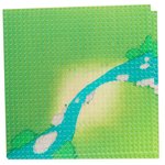 Lego Compatible Bases - Grassy Field with River