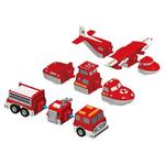 Magnetic Mix and Match Vehicles - Fire and Police