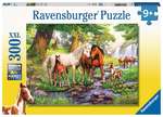 300 piece Puzzle - Horses by the Stream