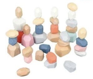C537: Wooden Stacking Stones