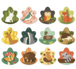 Forest Animals Memory Game