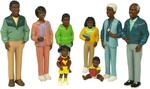 Block Play People - Black Family