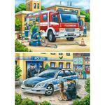 Police and Firefighters 2x12 piece Puzzles