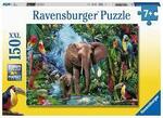 150 piece Puzzle - Elephants at the Oasis