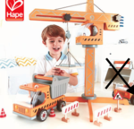 Crane and Dump Truck