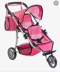 3 wheeled Dolls Pram