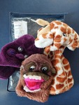 Hippopotamus, Giraffe, Gorilla Puppets
