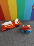 Toddle Tots Fire Truck & Playskool Weebles Tractor