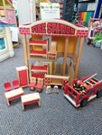 Wooden Fire Station & Accerssories