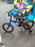 Blue 16" Rally Bike with Trainer Wheels
