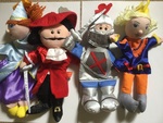PRINCESS AND KNIGHT HAND PUPPETS