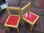 RED CHAIRS X 2