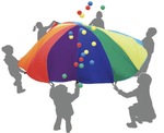 Rainbow Parachute with 12 handle holds