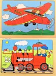 AEROPLANE & TRAIN PUZZLE SET