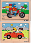 MOTORCYCLE & CAR PUZZLE SET