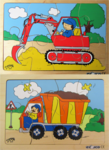 DIGGER & DUMP TRUCK PUZZLE SET
