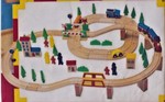TRAIN SET & ROADWAY - Wooden