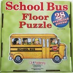 SCHOOL BUS SHAPED FLOOR PUZZLE