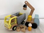 DUMP TRUCK & CRANE - Wooden
