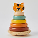 TIGER TOWER STACKING RINGS - Wooden