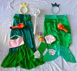 TWO MERMAID TAILS DRESS-UP OUTFIT (Size 6)