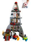 4 STAGE ROCKET SHIP AND MOBILE MOON BASE