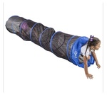Blue mesh tunnel