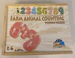 E6: Farm Animal Wooden Counting Puzzle