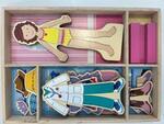 Wooden Doll Magnetic Dress Up Puzzle