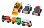 Wooden Vehicles & Train Set 