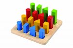 Geometric Peg Shape & Height Sorting Board