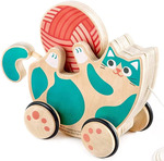 Pull Along Cat with Wooden Ball