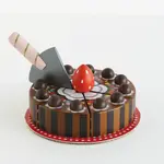 chocolate cake wooden toy set
