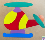 Helicopter Wooden Puzzle 