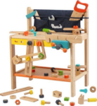 Wooden Work Bench with Tools