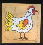 Life Cycle 3 Layer Puzzle- Hen 