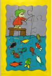 hand Painted Fishing Jigsaw 