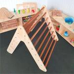 A5156: Two Tone Wooden Pikler Triangle