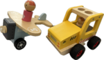 E7048: Wooden Aeroplane and Car
