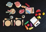 215: Wooden Kitchen Accessories and Food