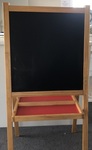 282: Black and white board  easel 
