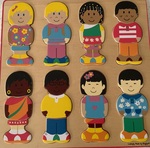 P39: Multi wooden dress ups