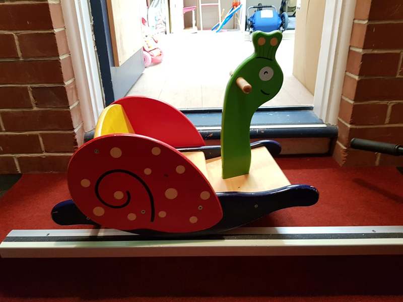 328: Wooden Snail Rocker