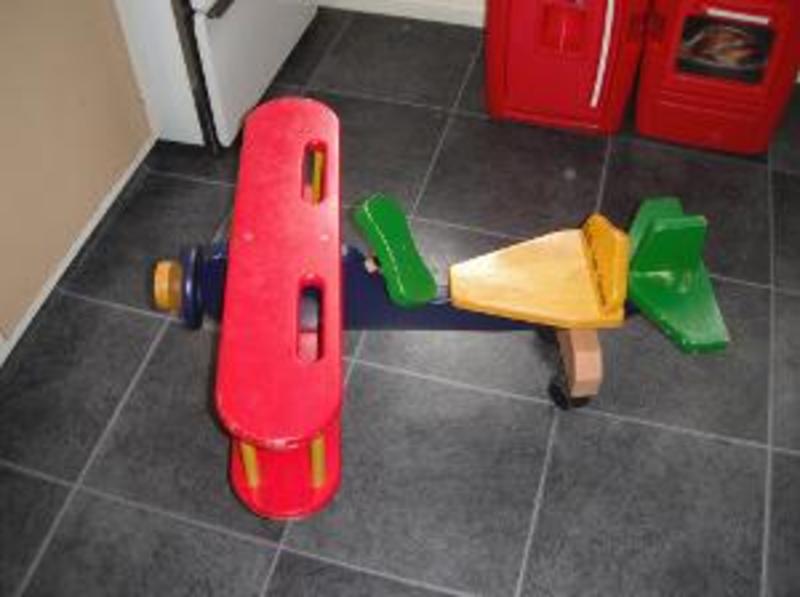 343: Wooden ride on aeroplane