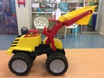Red and Yellow Bulldozer